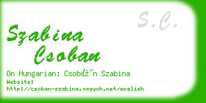 szabina csoban business card